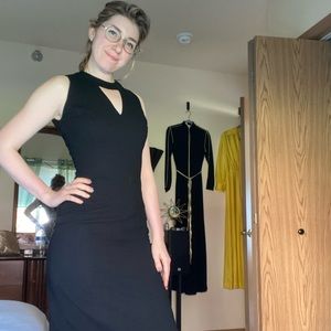 Vintage Cut Out Midi Dress